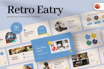 Retro Eatry - Restaurant PowerPoint Template